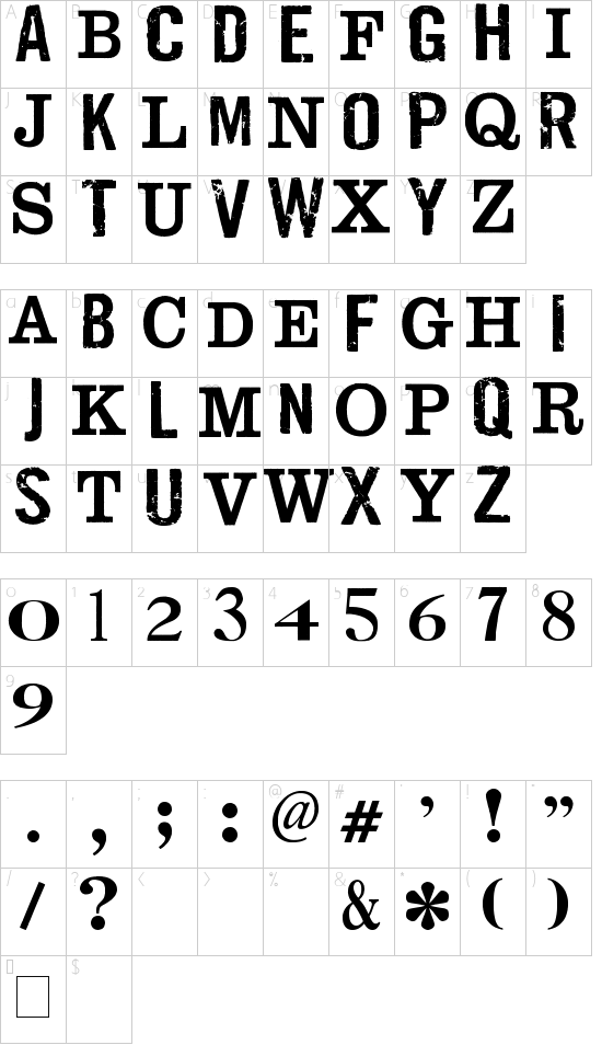 character map