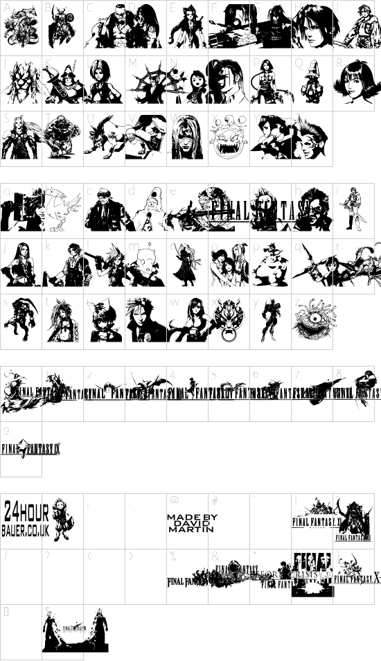 character map